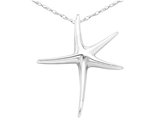 Sterling Silver Starfish Charm Pendant Necklace with Chain